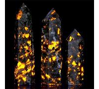 GHNQBAHID Crystals Tower Point Powerful Crystal Stone Wand Spiritual Witchcraft Flame 1Pc (Size : Height 40-50mm) Gemstone Stone