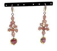 GHNQBAHID Strawberry Quartz Gold Plated Hook Earrings Earrings For Women