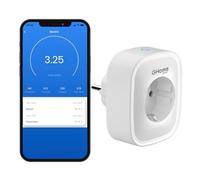 GHome Smart Enchufe Inteligente Alexa, Enchufe Wi-Fi Medidor Consumo,Compatible con Alexa y Google Hom,Control Remoto por APP,Mide el Consumo de Energía Temporizador de Control de Voz 1Pack