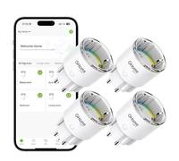 GHome Smart Enchufe Inteligente, Mini Enchufe WiFi con Monitoreo de Energía, Tomada Inteligente con Temporizador, Control Remoto, Funciona con Alexa y Google Home, Certificado TÜV, 10A, Solo WiFi 2.4G