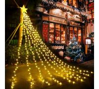 GHONLZIN Luces Navidad con Adorno de Estrella, 9 * 2M USB Guirnalda Luces Decoración para Arboles de Navidad, 8 Modos de LED Luces de Hadas con Control Remoto para Decoración Navideña (Warm White)