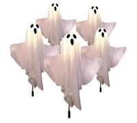 Ghost Accesorios - Iluminar Fantasmas | Decoraciones De Halloween Al Aire Libre Luces LED De Tapón Molido De Energía Solar, Jardín Del Festival De Miedo Decoración Al Aire Libre Para Odio Embrujado