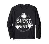 Ghost Bait Funny Paranormal Investigador Perezoso Halloween Manga Larga