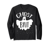 Ghost Bait Paranormal Investigador Divertido Perezoso Halloween Manga Larga