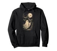 Ghost Bats Moon Spooky Haunted Espeluznante Halloween Sudadera con Capucha