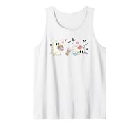 Ghost Books Coffee Halloween Cute Ghost Reading Book Lover Camiseta sin Mangas