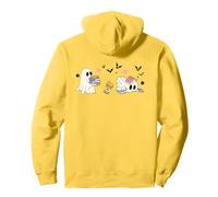 Ghost Books Coffee Halloween Cute Ghost Reading Book Lover Sudadera con Capucha