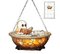 Ghost Bubble Bath Lamp Window Sun Catcher | Halloween Sun Catcher Light,Ghost Bubble Bath Lamp Window Hanging Decoration, Lightweight & Easy To For Home Display, Garden Decor,Festive Indoor Use