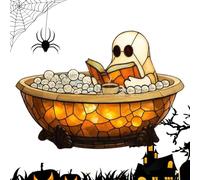 Ghost Bubble Bath Night Light - Linda Lámpara De Lectura De Resina Para Niños Y Adultos | Luz Fantasma De Halloween Estética Para La Decoración Del Dormitorio, La Fiesta Y El Hogar