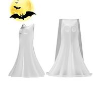 Ghost Candle Mold, Halloween Spooky Kitten Silicone Molds, Reusable Tool, Wax Clay Plaster Fondant Crafts, Decorative Mold for Table Centerpiece Window Tree Fireplace, 6.9x8.1x10.1cm