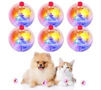 Ghost Caza Movimiento Ilumina Bolas de Perro de Gato, 6 Unids Bola de Gato de Caza Fantasma Bolas de Movimiento, Pet Flash Bola Juguete, Equipo Paranormal Juguete Movimiento