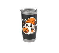 Ghost Coffee Lover Cute Halloween Pumpkin Spice Womens Girls Vaso térmico de acero inoxidable de doble pared