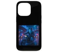 Ghost Cyberpunk Rider Motocicleta Motorista Synthwave Carcasa para iPhone 13 Pro