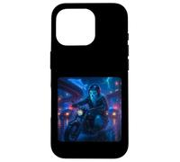 Ghost Cyberpunk Rider Motocicleta Motorista Synthwave Carcasa para iPhone 16 Pro
