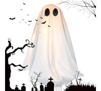 Ghost Decor, Creepy Light-Up Indoor Ghost, LED Horror Accent Decoration, Spooky Glow for Porches, Windowsills, Lawn, Fireplace, Bookshelves, Party, Garden Halloween Display