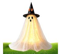 Ghost Decorations Indoor - With Lights Witch Hat Cute Seasonal Statue