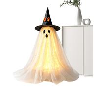 Ghost Decorations Indoor | with Lights Witch Hat Cute Seasonal Statues