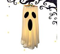 Ghost Decorations | Light Up Halloween Yard Decoration | Glowing Ghost Porch Decor | Waterproof Outdoor Halloween Ornament LED Lighted Garden Display Seasonal Holiday Accent for Yard Patio Courtyard G