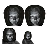 Ghost Face Headrest Covers, Halloween Car Decor, Vehicle Headrest Covers