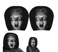 Ghost Face Headrest Covers, Halloween Car Decor, Vehicle Headrest Covers