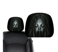 Ghost Face Headrest Covers, Horror Car Seat Protector, Universal Pair