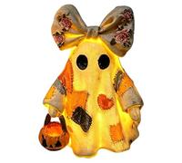 Ghost Figurine for Halloween - Illuminated Spirit Sculpture, Decorative Haunted Tabletop Accent, Charming Specter Display Piece, Resin Night Glow Ornament for Seasonal Ambience | Bedroom Study Living