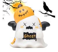 Ghost Figurine, Small Halloween Resin Sculpture, 2.17 to 2.64 Inches Hand Painted & Sturdy Design, Cute Decorative Ornament for Display Cabinet, Bedroom, Living Room, Dressing Table, Nightstand