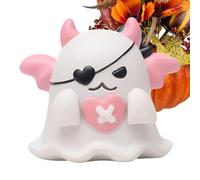 Ghost Figurine, Small Halloween Sculpture, 2.17 to 2.64 Inches Resin Decorative Ornament, Whimsical Bedside Display Accent with Haunted Theme for Bedroom Living Room Cabinet or Dressing Table Setup