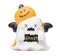 Ghost Figurine, Small Halloween Sculpture, 2.17 to 2.64 Inches Resin Decorative Ornament, Whimsical Bedside Display Accent with Haunted Theme for Bedroom Living Room Cabinet or Dressing Table Setup