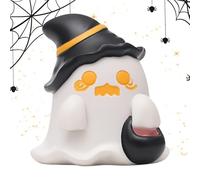 Ghost Figurine, Small Halloween Sculpture, 2.17 to 2.64 Inches Resin Decorative Ornament, Whimsical Bedside Display Accent with Haunted Theme for Bedroom Living Room Cabinet or Dressing Table Setup