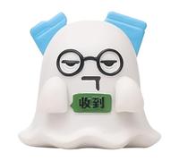 Ghost Figurine, Small Halloween Sculpture, 2.17 to 2.64 Inches Resin Decorative Ornament, Whimsical Bedside Display Accent with Haunted Theme for Bedroom Living Room Cabinet or Dressing Table Setup