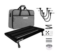 Ghost Fire - Pedalera de guitarra de aleación de aluminio, 1.8 libras, efecto súper ligero, 19.8 x 11.5 pulgadas, con bolsa de transporte y cables de conexión de pedal de efectos (paquete de 3)