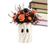 Ghost Flowerpot - 10 Inch Planter | Resin Decor - Spooky Cute Ghost