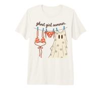Ghost Girl Summer Daisy Halloween for Girls Camiseta Premium