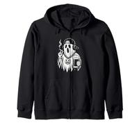 Ghost Halloween Beer Cigarette Hip Hop Hombres Mujeres Sudadera con Capucha