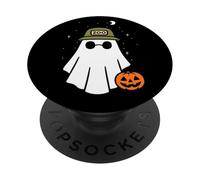 Ghost Halloween Zoo Keeper Calabaza Niños Niñas Niños PopSockets PopGrip Adhesivo