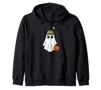 Ghost Halloween Zoo Keeper Calabaza Niños Niñas Niños Sudadera con Capucha