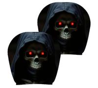 Ghost Headrest Covers 2-Piece - Breathable Washable Spooky Horror Face Use