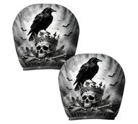 Ghost Headrest Covers | 2-Piece Halloween Car Headrest Protector Set |