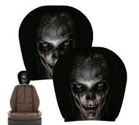 Ghost Headrest Covers 2 Pieces Spooky Halloween Decorative Leathe Protector