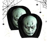 Ghost Headrest Covers for Car 2 Pieces Universal Reusable Washable Decor