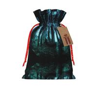 Ghost Hid Behind The Trees Bolsa de regalo de lino con cordón impreso, perfecta para bolsas de regalo, bolsas de dulces