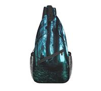 Ghost Hid Behind The Trees Crossbody Chest Bag, Bandolera, Mochila de senderismo al aire libre de fin de semana, adecuada para hombres y mujeres