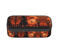 Ghost Hid Behind The Trees - Estuche grande de gran capacidad para adolescentes, niños, niñas, estudiantes, trabajo, oficina, Feliz Halloween, One Size, Maleta