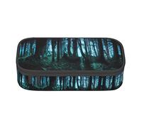 Ghost Hid Behind The Trees - Estuche grande de gran capacidad para adolescentes, niños, niñas, estudiantes, trabajo, oficina, Fantasma escondido detrás de los árboles, One Size, Maleta