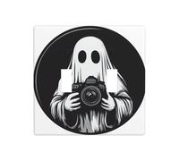 Ghost Holding A Video Camera - Placa de pared con interruptor de doble banda, tamaño estándar, 11,4 x 11,4 cm