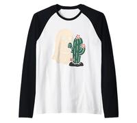 Ghost Hugs Cactus con Flores Camiseta Manga Raglan