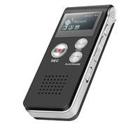 Ghost Hunting EVP - Grabadora de voz digital de 8 GB, equipo paranormal, caja de voz digital, recargable, portátil, reducción de ruido (gris)