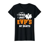 Ghost Hunting EVP Humor Paranormal Investigador Pantalones Broma Camiseta gráfica económica, Mujer, Negro, M