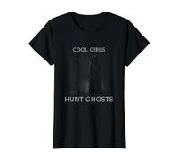 Ghost Hunting Girls Paranormal Investigador Mujeres Camiseta gráfica económica, Mujer, Negro, S